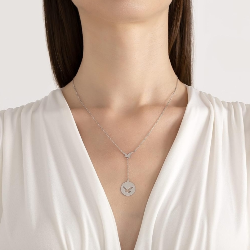 Bird Figure Drop Necklace